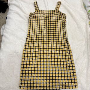Yellow patterned dress